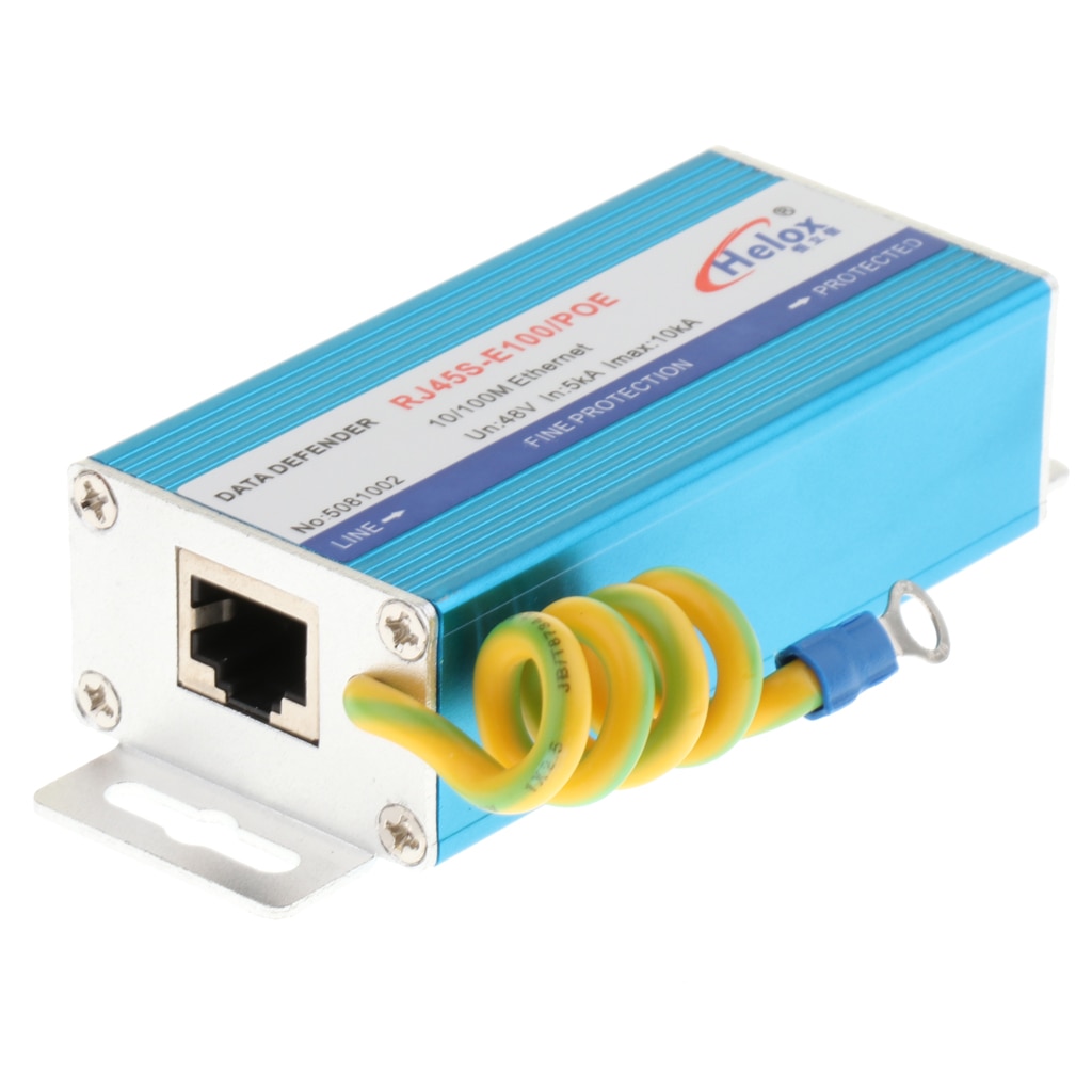 Ethernet Surge Protector PoE+ 100Mbs RJ-45 LAN Network Thunder   Surge Suppressor/Arrester Protection   Arrester