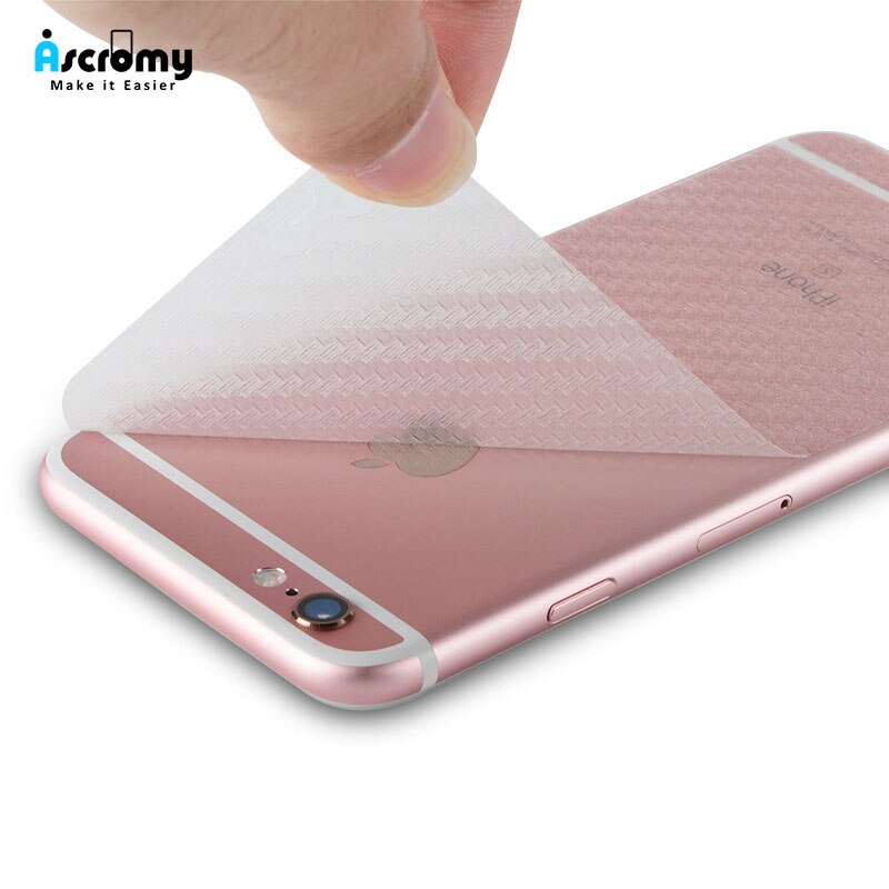 Ascromy 10PCS For iPhone XS Max Carbon Fiber Posterior Protector Back Film for iPhone X XR 8 Plus 7 6 6S 5 5S SE 4 4S Protection (1)