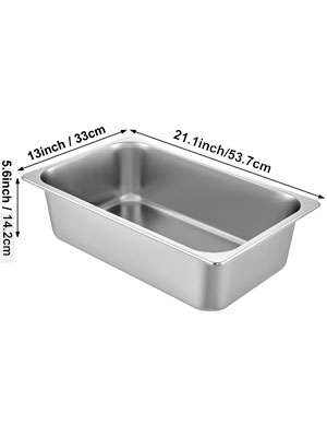 steam table pans,stainless steel, 6 packs