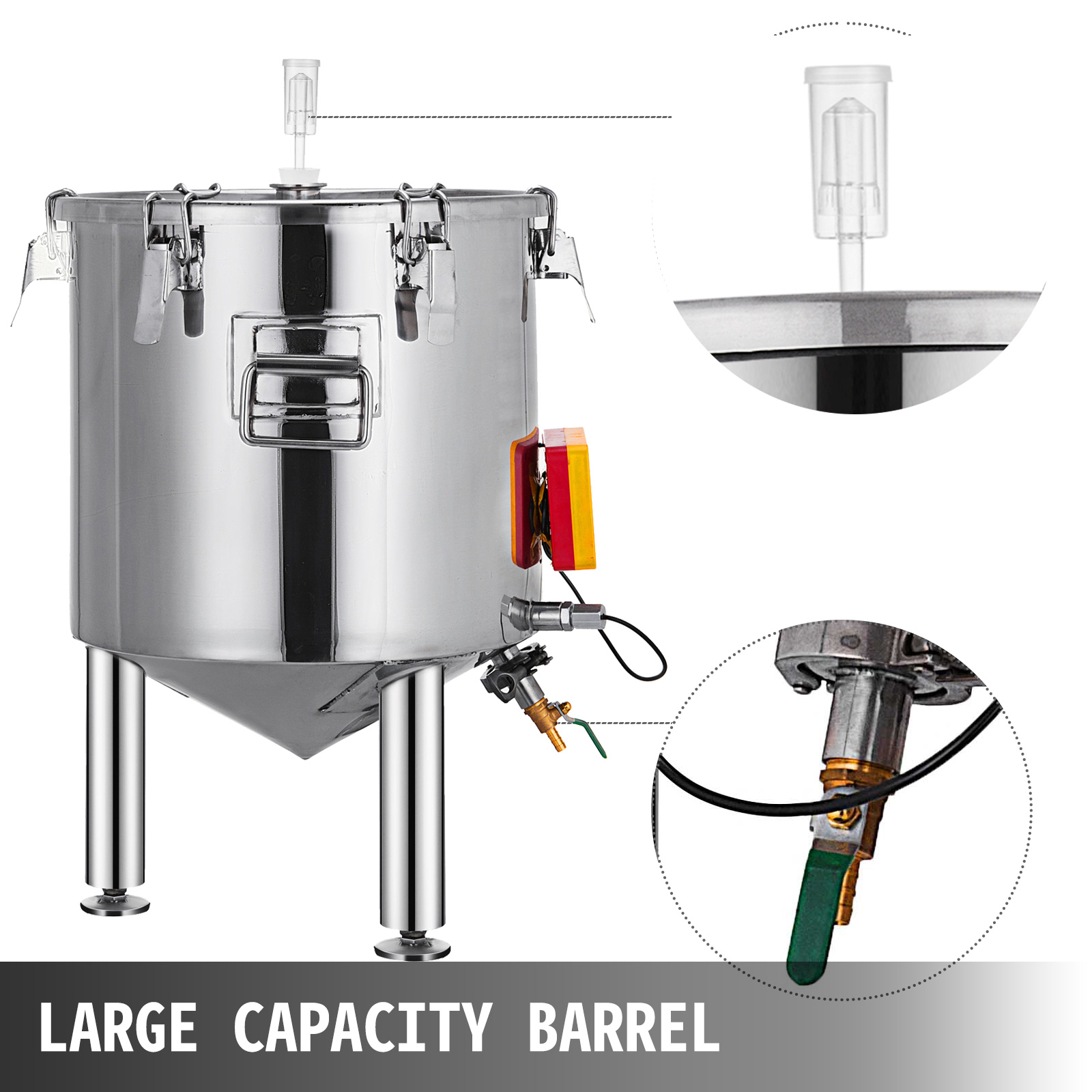 Bucket Fermenter, 50L/13.2Gallon, Stainless Steel,