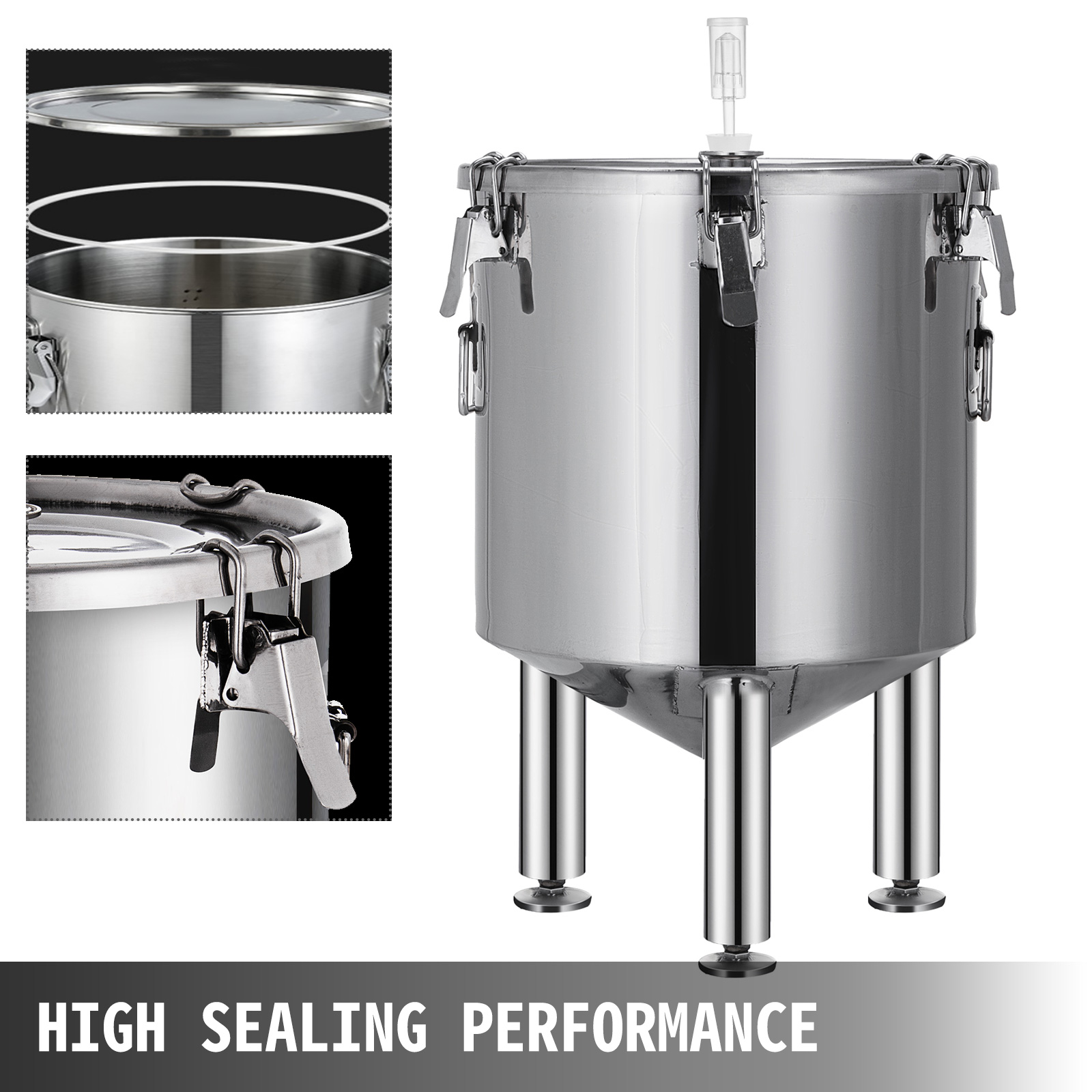 Bucket Fermenter, 50L/13.2Gallon, Stainless Steel,