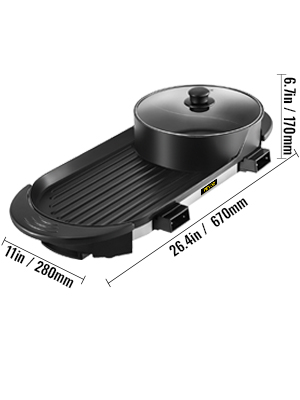 BBQ Pan Grill Hot Pot,Portable,Smokeless