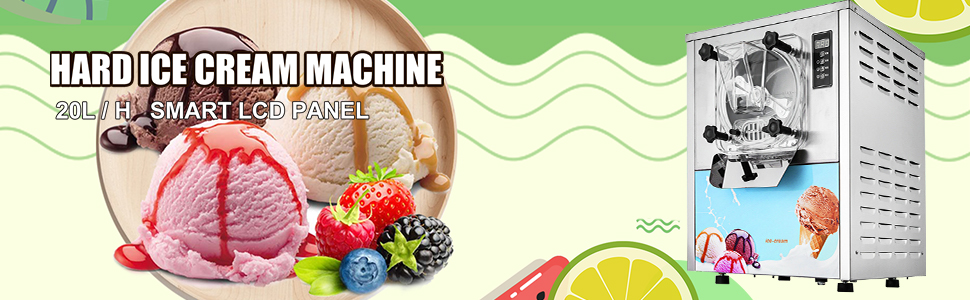 hard ice cream machine, stainless steel, 20L/H