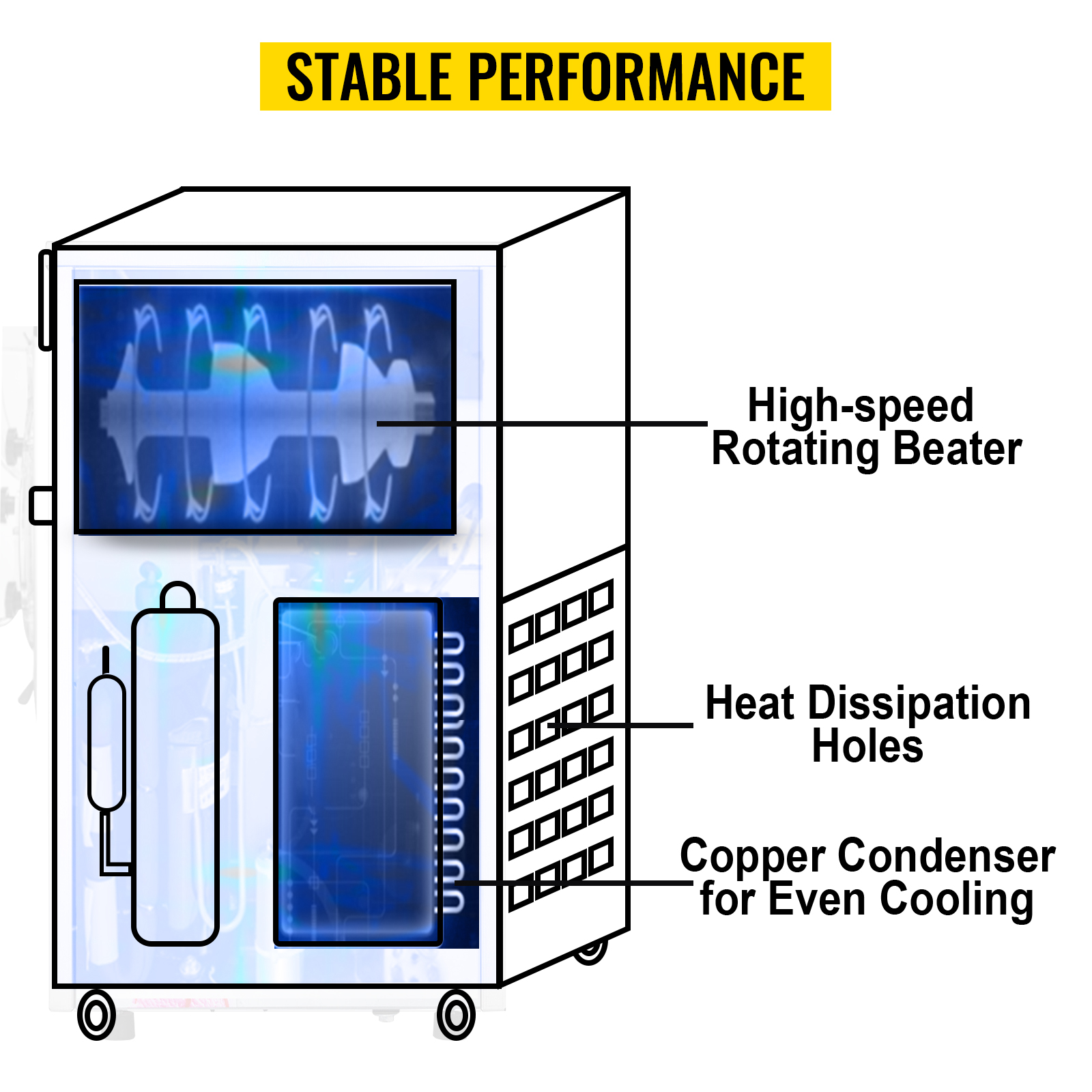 hard ice cream machine, stainless steel, 20L/H