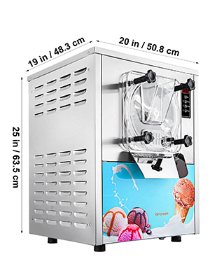 hard ice cream machine, stainless steel, 20L/H