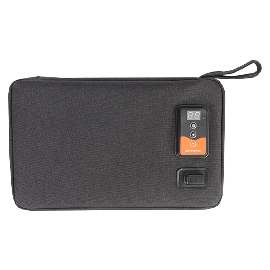 USB Wipe Wamer Bag, Heating Wet Silent Adjustable Dispenser Napkin Heating Box for Wet Towel Vehicle Outdoor On The Go Infant