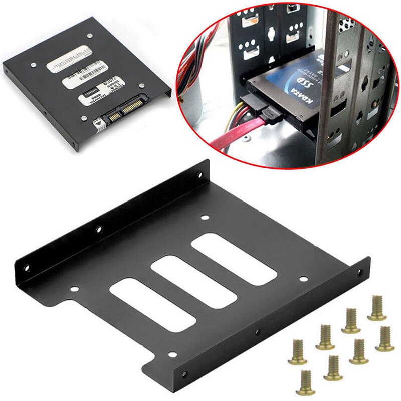 2.5 inch to 3.5 inch SSD HDD Adapter Bracket Metal Mounting Kit Bracket Dock Hard Drive Holder SSD Tray For Desktop PC