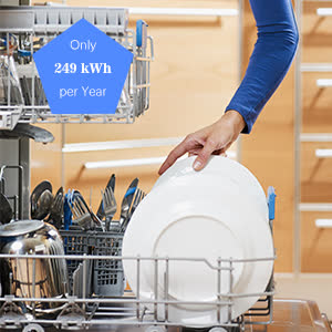 Bosch SHS863WD5N 300 Series Built In Dishwasher with 5 Wash Cycles, 16 Place Settings, 3rd Rack