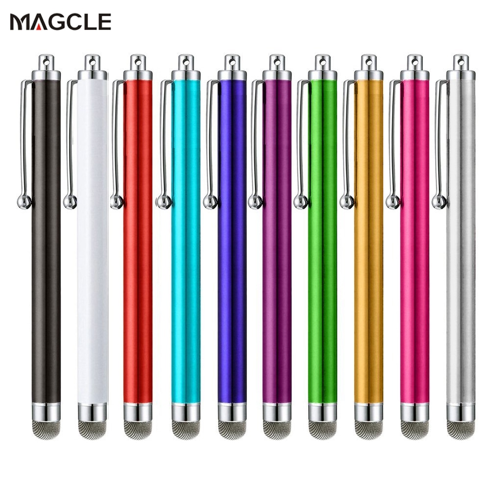 10Pcs/Set Mesh Fiber Capacitive Stylus Pen Metal Touch Screen Pens for All Capacitive screen Smart Phone Tablet Drop Shipping