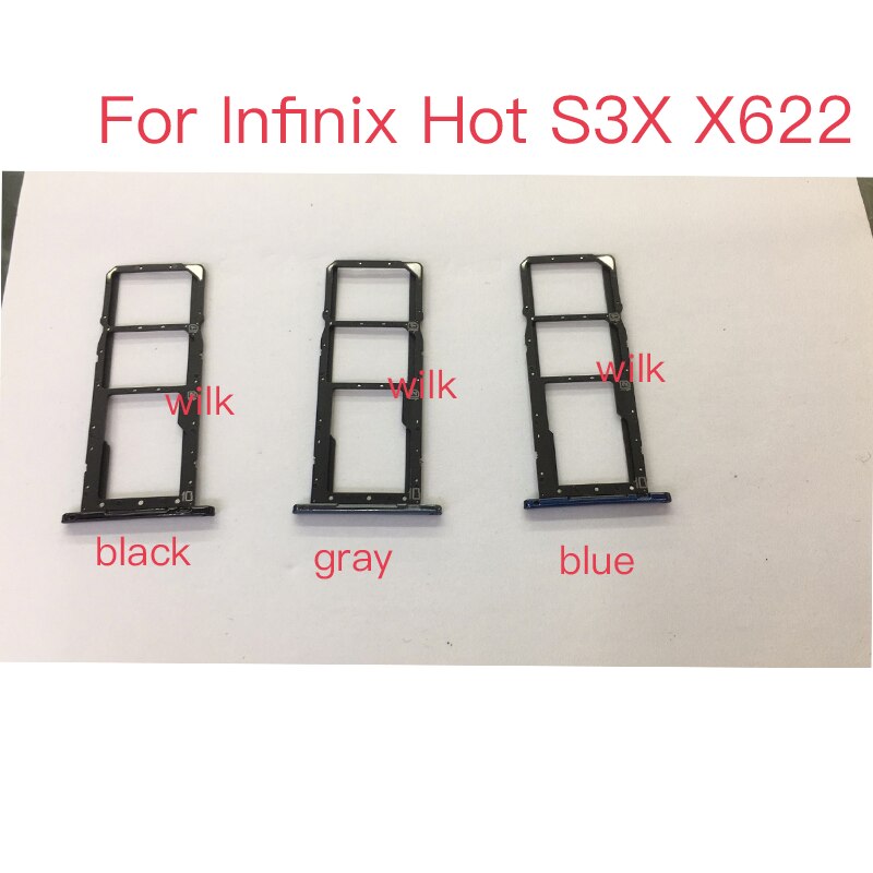 NEW Sim Tray Holder For Infinix Hot S3X X622  SIM Card  Tray Slot Holder Adapter Socket Repair Parts