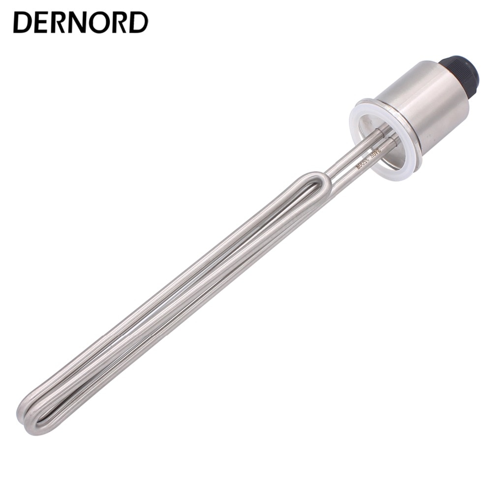 DERNORD Water Heater 2 Tri-clamp 240V 3500W Immersion Heater Fold back Type Brewing Heating Element with Stainless Steel Housing