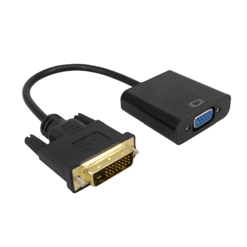 1080P DVI-D to VGA Adapter 24+1 25Pin Male to 15Pin Female Cable Converter Cable for PC Display Card