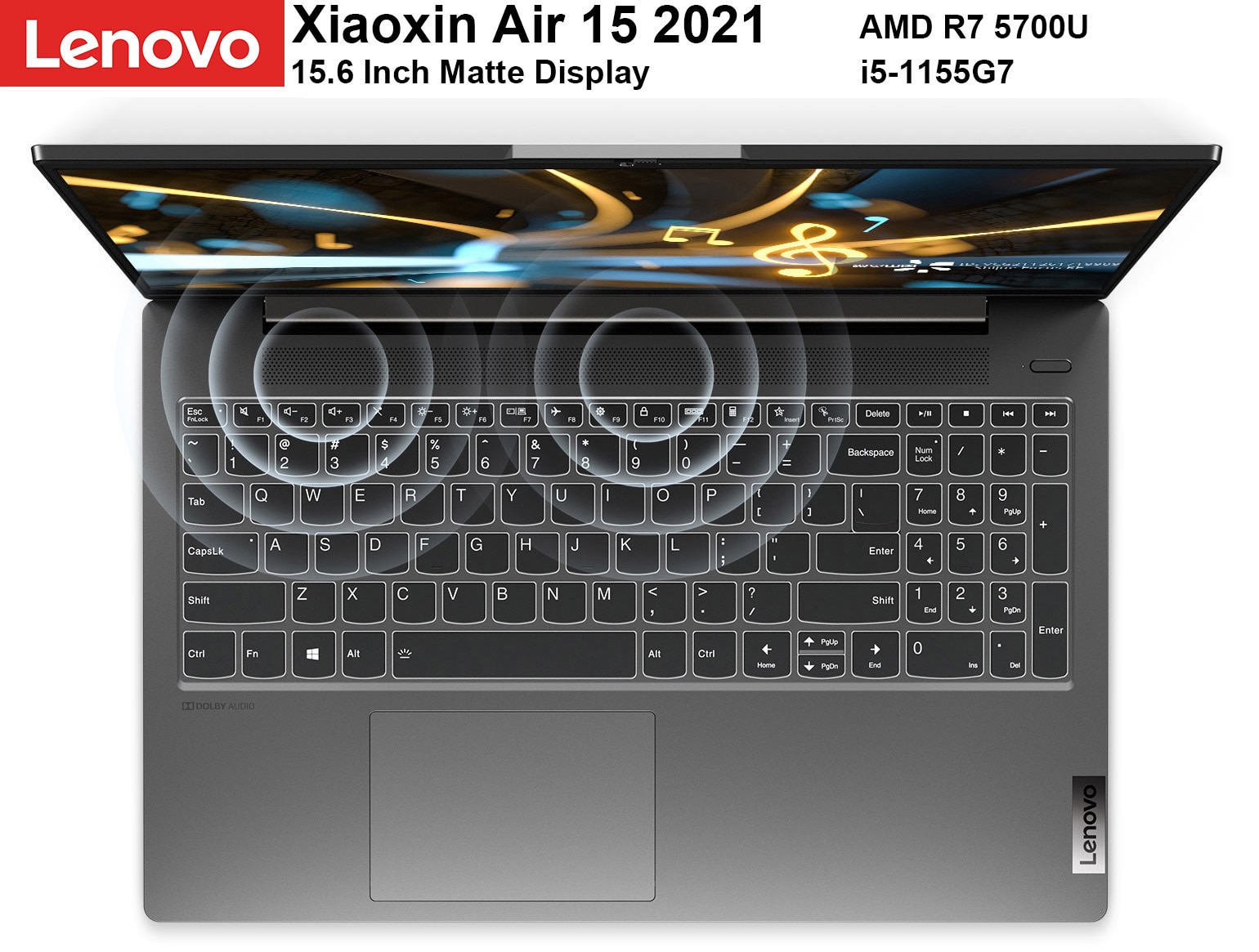 Lenovo Xiaoxin Air 15 2021 Laptop With 11th Gen Core i5 Processor AMD Ryzen 5700U 7nm CPU 16GB Ram 512GB SSD 15.6 Inch Matte