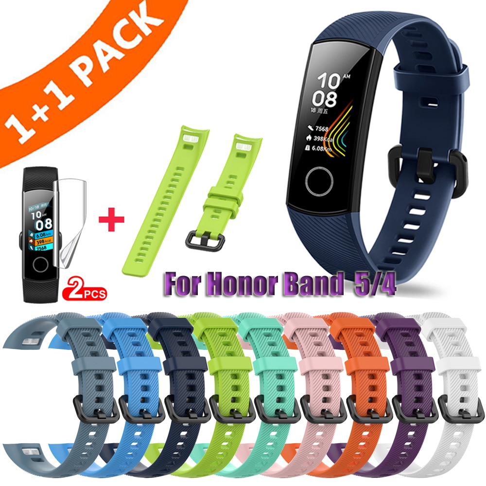 Silicone Wrist Strap For Huawei Honor Band 4 Smart Accessories Wristband Strap For Honor Band 5 Bracelet