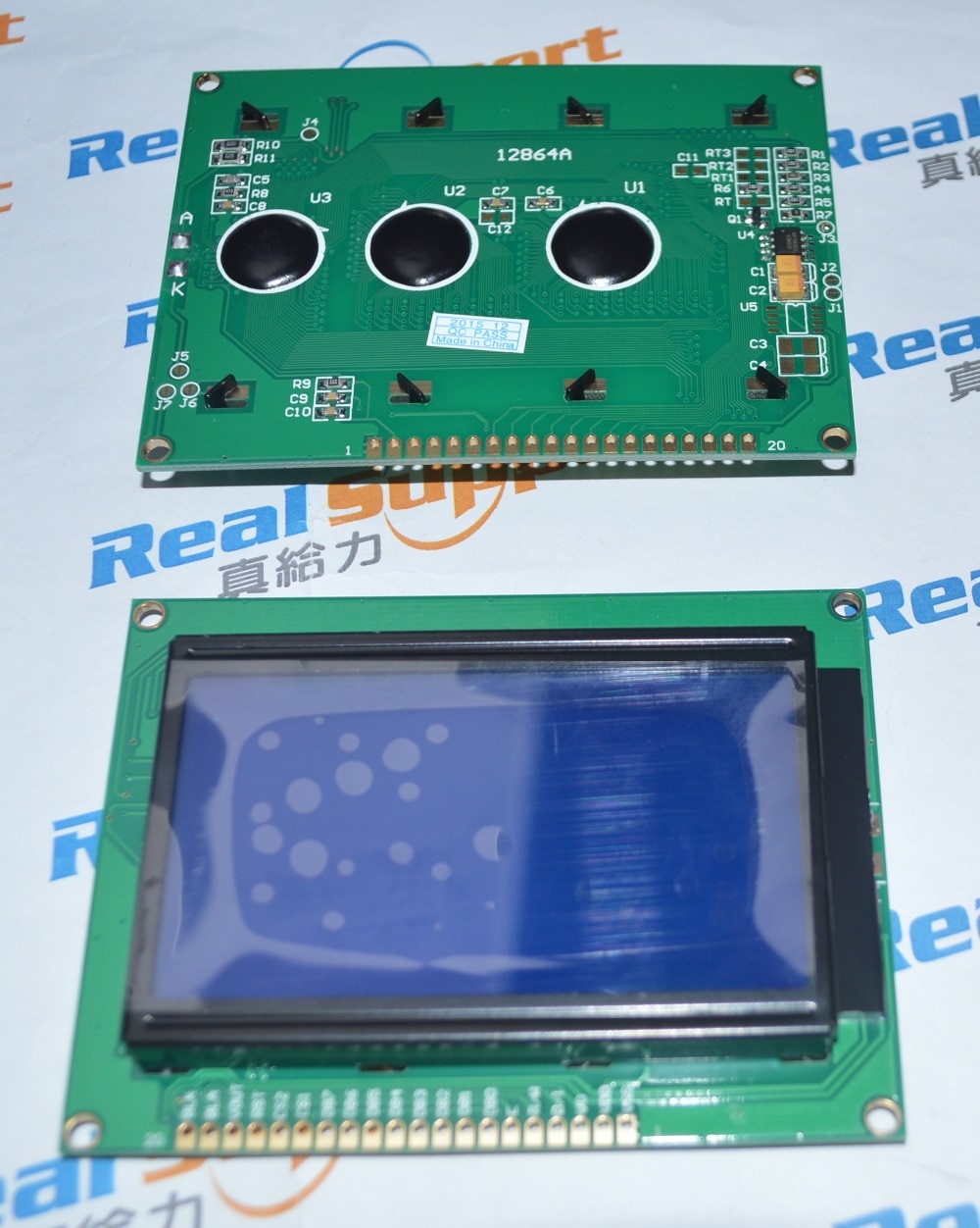 12864A without font 93*70 12864 KS0108 LCD 128*64 12864 Blue / Green