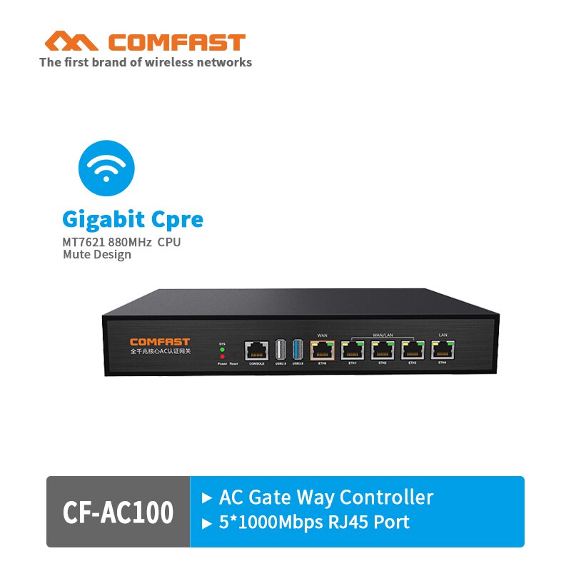 Comfast CF-AC100 880Mhz Gigabit AC Authentication Gateway Routing MT7621 Multi WAN Load balance Core Gateway wifi project router