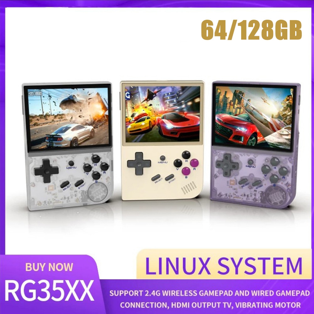 RG35XX Retro Handheld Game Console Linux System 3.5 Inch IPS Screen Cortex-A9 Portable Pocket Video Player 8000+ Games Boy Gift
