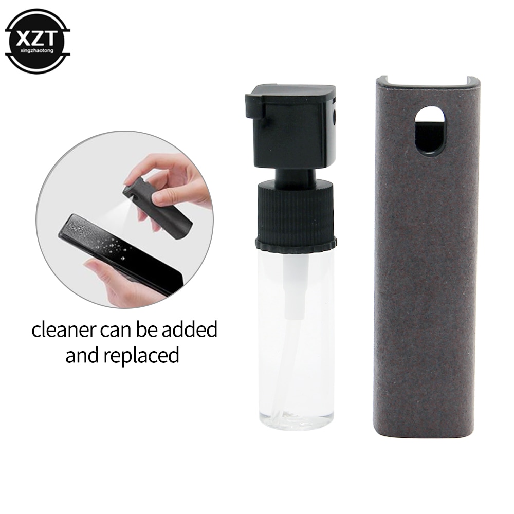 Newest 2 In 1 Phone Screen Cleaner Spray Computer Mobile Phone Screen Dust Removal Tool Microfiber Cloth Set Cleaning Artifact