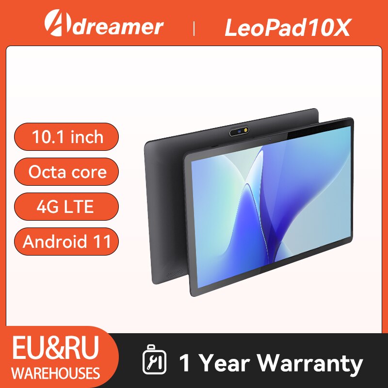 Adreamer LeoPad10X Tablet PC 10.1 Inch 1280x800 IPS Tablet Android 11 4GB RAM 64GB ROM Octa-Core GPS 6000mah Dual Cameras Pad