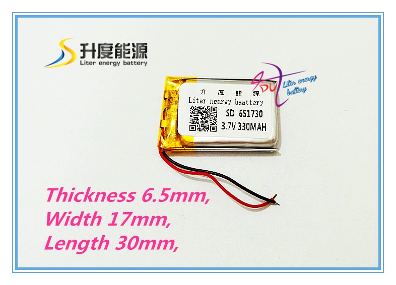 best battery brand 3.7v lithium polymer battery 651730 330mah small toys MP3 MP4 GPS navigation mobile power 701,730