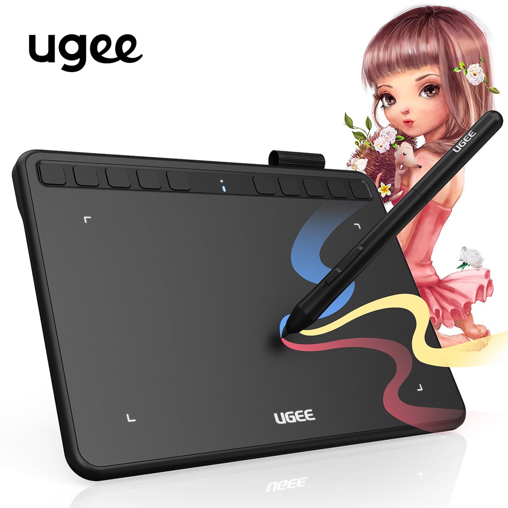 UGEE S640 Graphic Tablet 6inch Digital Drawing Tablets Battery-free Stylus Support Android Windows Mac