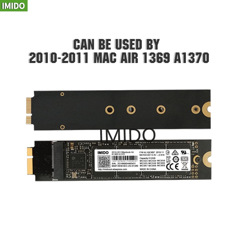 NEW Macbook Air A1369 A1370 For 2010 2011 Year 128GB 256GB 512GB 1TB 2TB SSD MC503 MC504 MC505 MC506 MC965 MC966 MC968 MC969