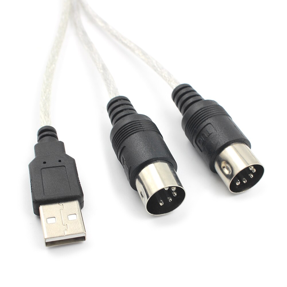USB IN-OUT MIDI Adapter Cable PC to Music Electronic Keyboard Converter Cord