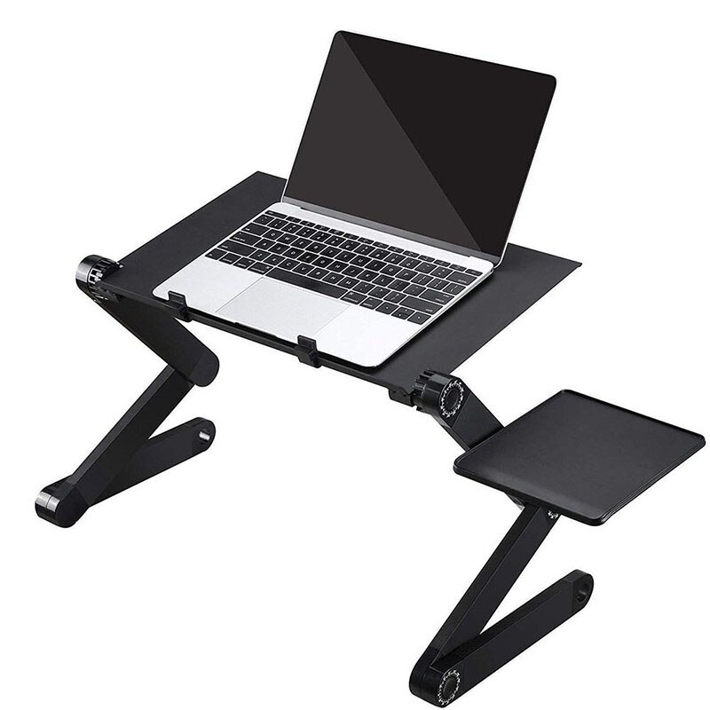 Adjustable Laptop Desk Stand Portable Aluminum Ergonomic Lapdesk For TV Bed Sofa PC Notebook Table Desk Stand With Mouse Pad