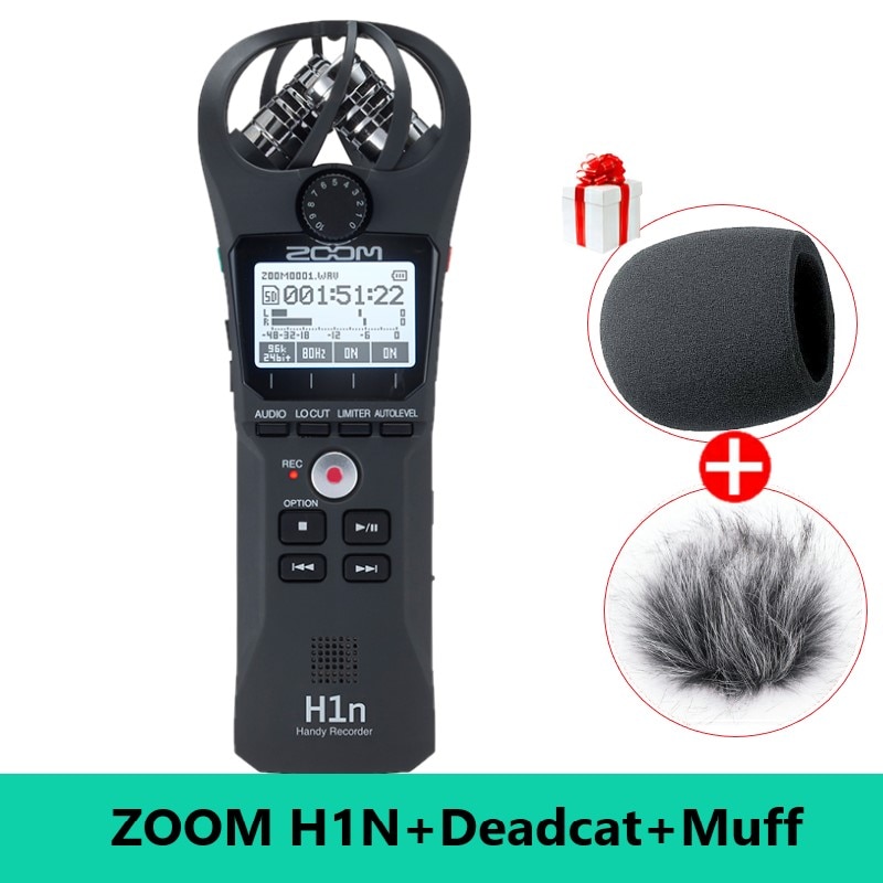 Updated ZOOM H1N Pen Handy Recorder Digital Audio Recorder Stereo Microphone For Video Interview DSLR Camera Recording