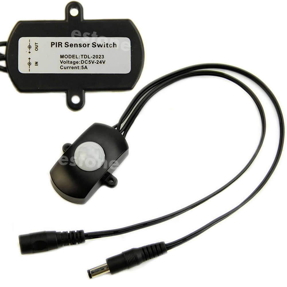R9CB DC5-24V LED 5A Strip Automatic MINI PIR Infrared Motion Sensor Detector Switch