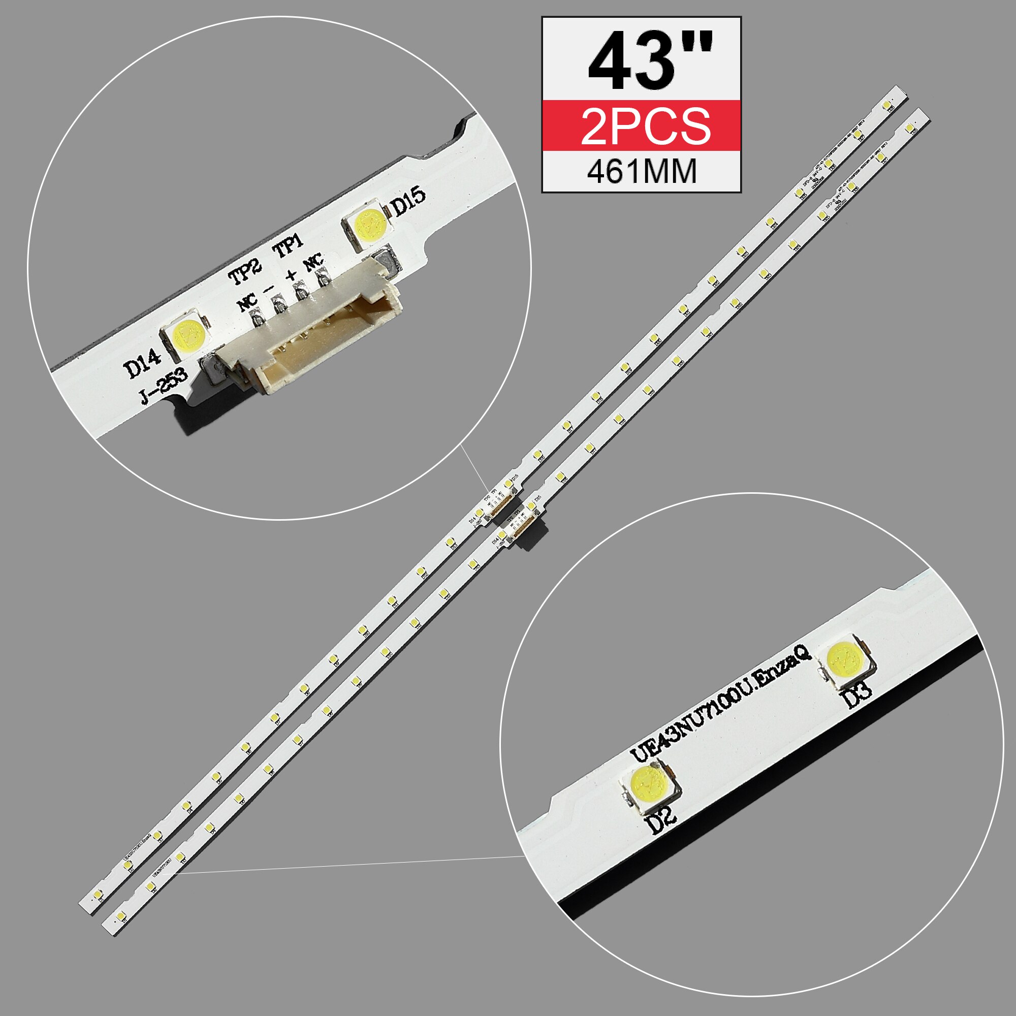 LED backlight strip(2) for Sam-sung 43NU7100 UE43NU7100 UN43NU7100 UE43NU7100U AOT_43_NU7100F UE43NU7120U UE43NU7170U BN96-45954