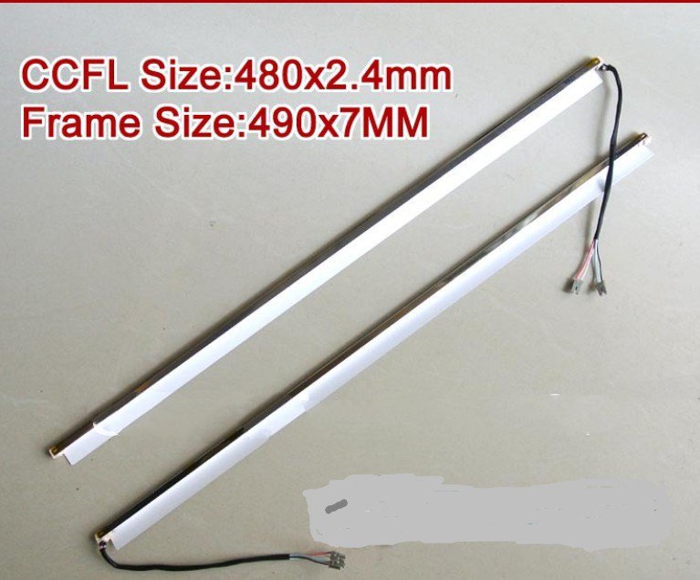 2PCS 22'' inch wide dual lamps CCFL with frame,LCD lamp backlight with housing,CCFL with cover,CCFL:480mmx2.4mm,FRAME:490mmx7mm