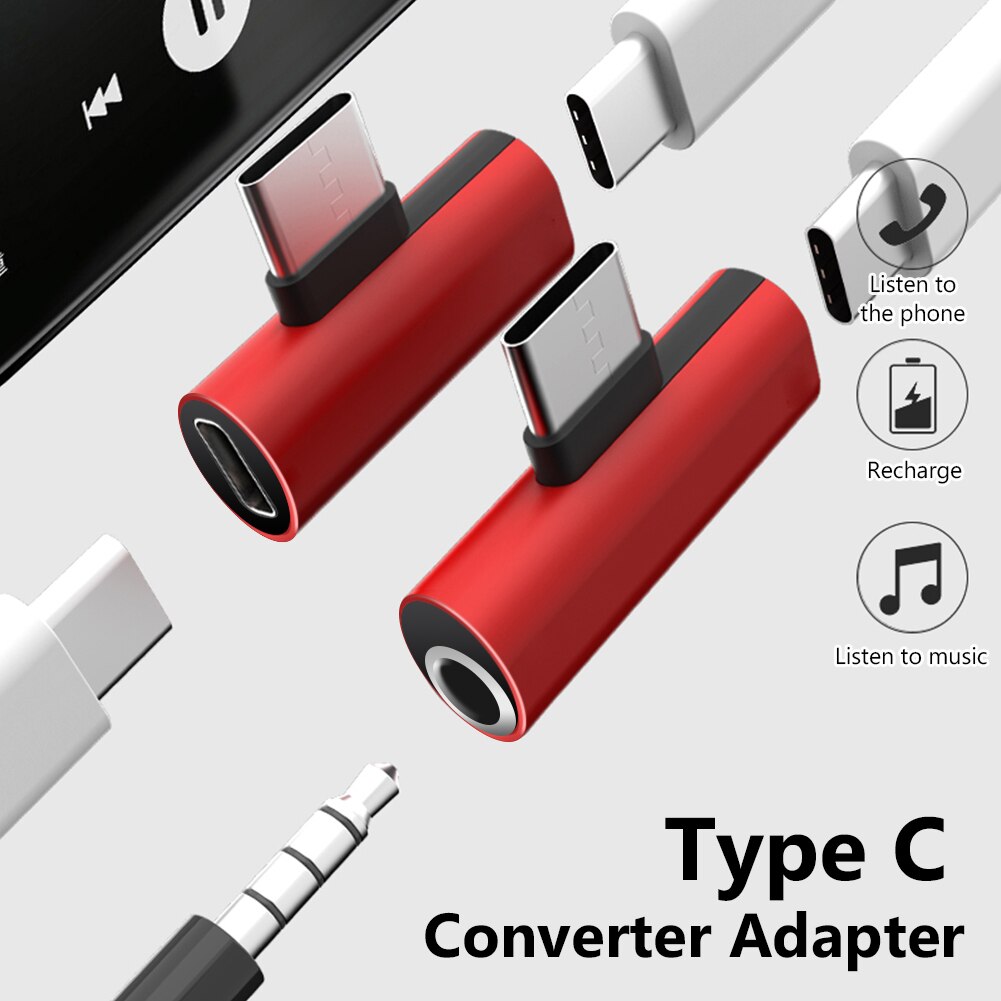Type-C To 3.5mm Jack Converter Earphone Audio Adapter Cable Type USB C To 3.5 Mm Headphone Aux Cable Type C Converter Adapter