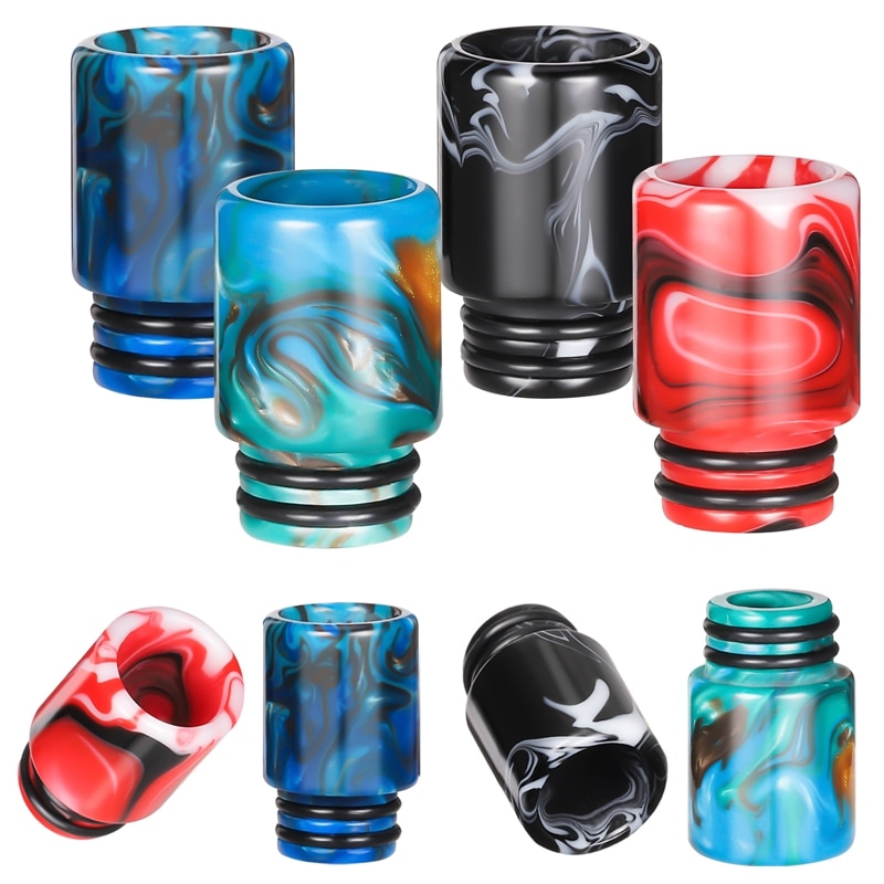 510 Resin Drip Tip TFV8 Baby Universal Drip Tip Connector Cover For  V2 Coffee Machine Favors Ice Maker 6 Colors Accessories