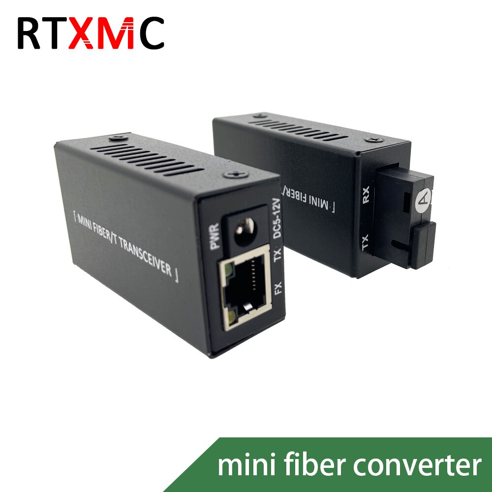 Smallest 1GE1GF case mini Gigabit Fiber Optical Media Converter 10/100/1000Mbps SingleMode Single Fiber SC Port  NO Power Supply