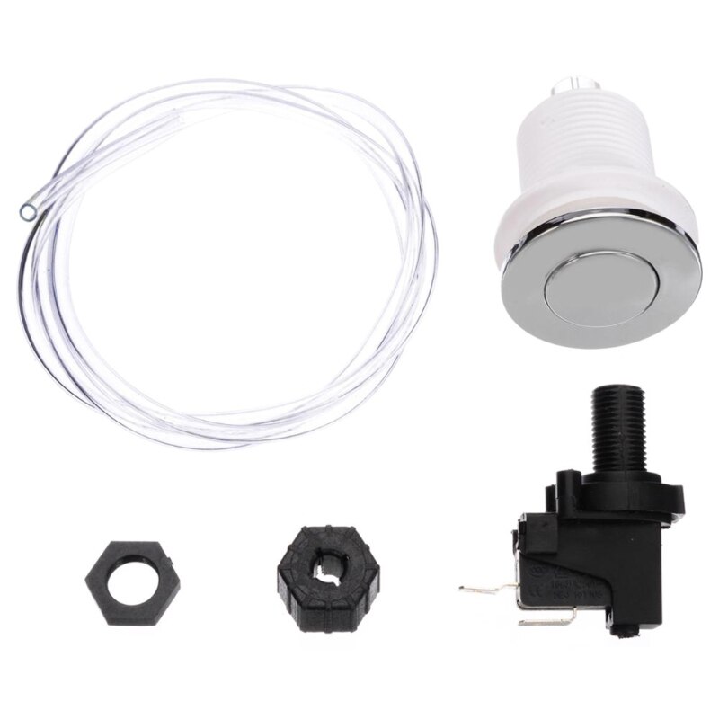 125-250V 16A On Off Push Air Button Switch for Bath Spa Jet Tub Disposal Tubing Pneumatic Air Pressure Switch Knob Kit Home
