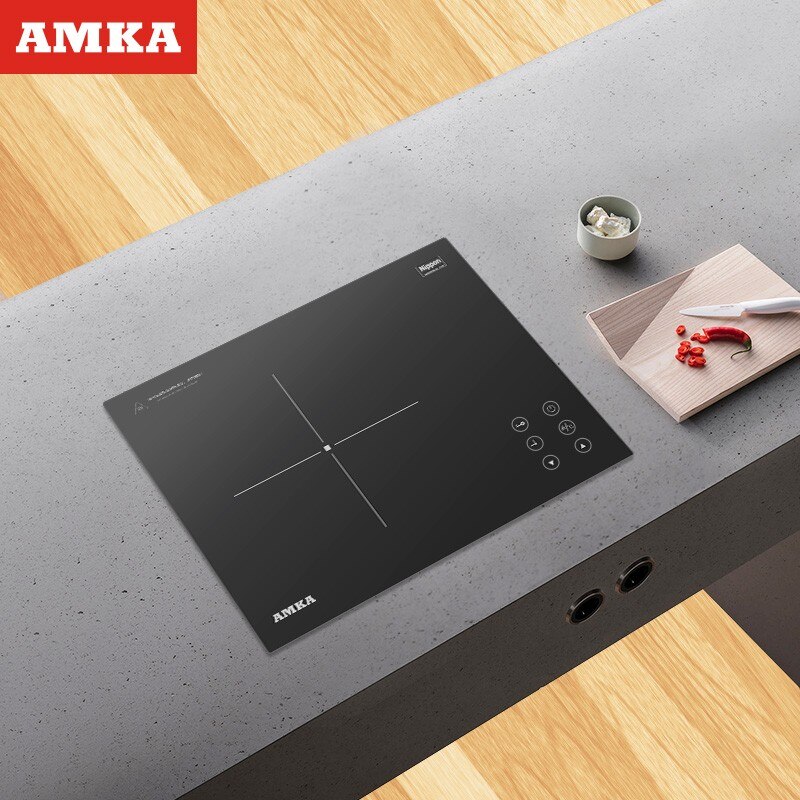 Amka 220V Induction Cooker Energy Saving Ultra Thin Cooktop Built-in Table 2200W Single Burner Stove Electric Induction Cooker