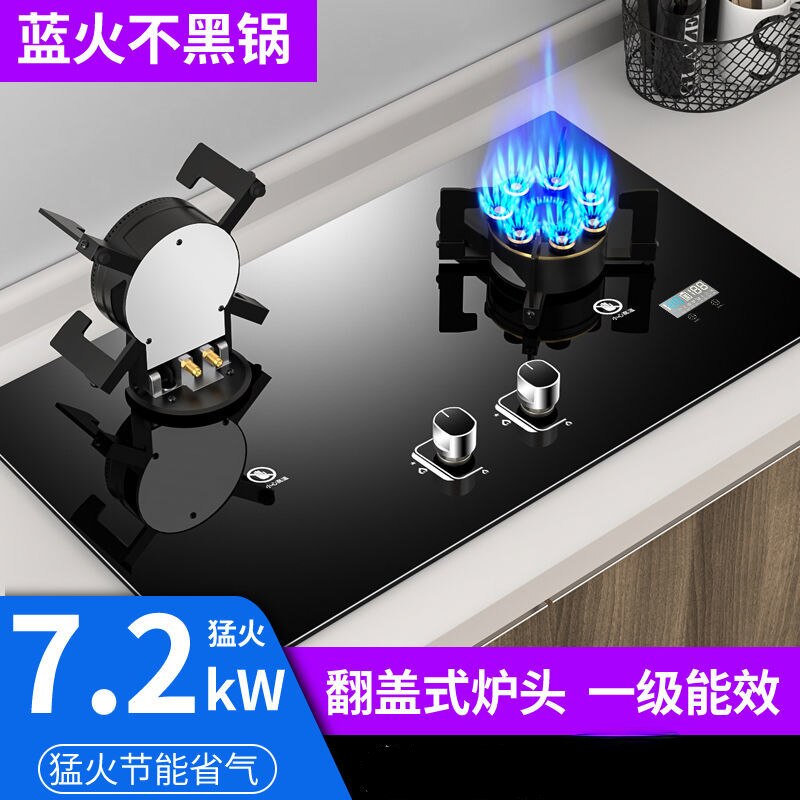 Household Built-in Double Stove Gas Stoves Table Kitchen Kitchens Cookers Countertops Cooker Home Recessed Top Cooktop Hob Panel