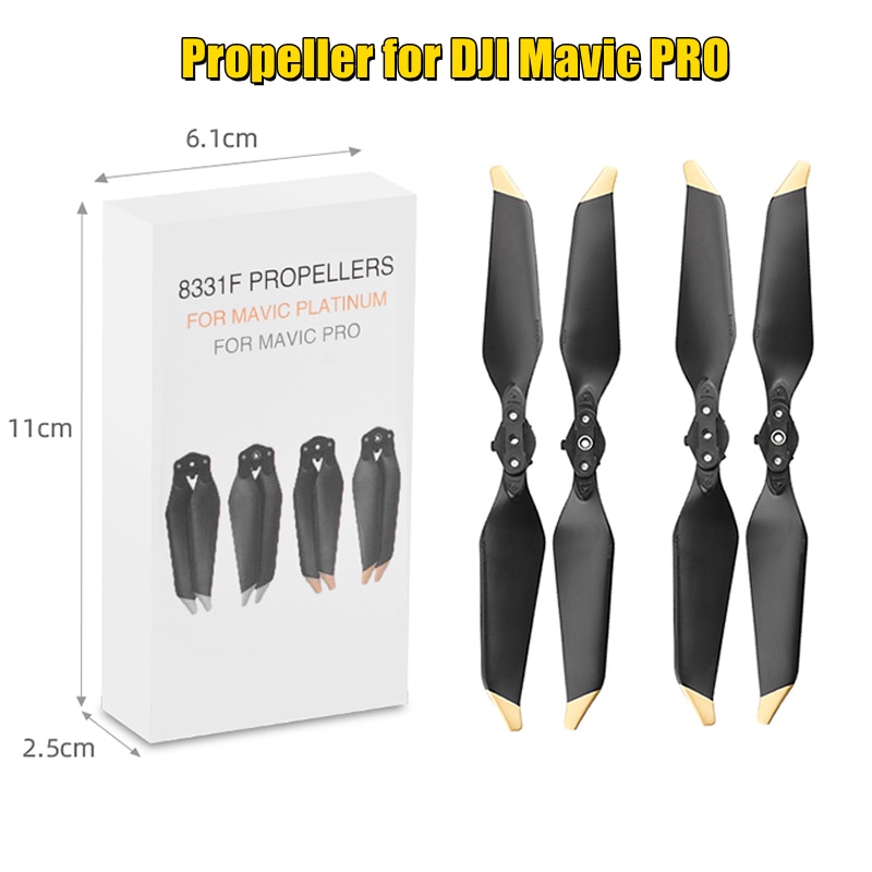 8pcs 8331 Low Noise Propeller for DJI Mavic PRO Platinum Drone Noise Reduction Blade Prop Spare Parts Replacement Accessories