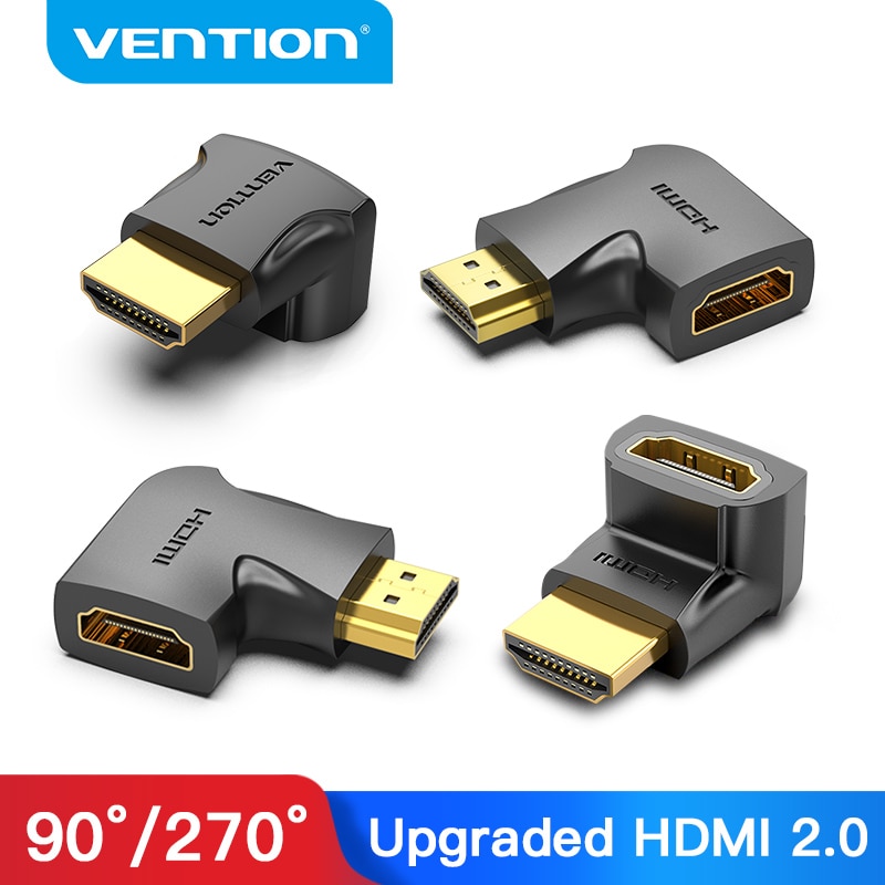 Vention HDMI Adapter 90 270 Degree Right Angle Male to Female Converter 4K HD Connector for HDTV PS4 Lptop TV Box HDMI Extender