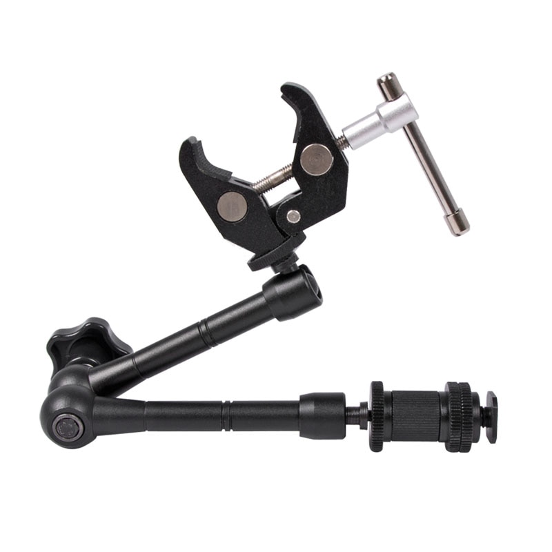 Super Clamp 7/11 inches Adjustable Magic Articulated Arm for Mounting Monitor LED Light LCD Video Camera Flash Camera DSLR