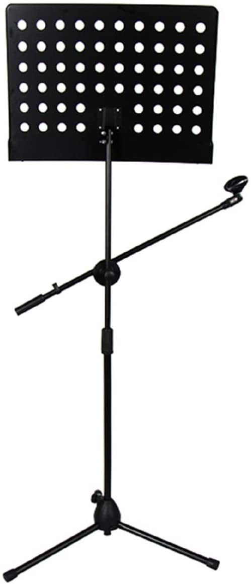 5 Core Sheet Music Stand With Mic Stand Holder - 3 IN 1 Professional Portable Music Stand with Folding Tray;  Detachable Microphone Stand Dual-Use for Sheet Music & Projector Stand MUS MH
