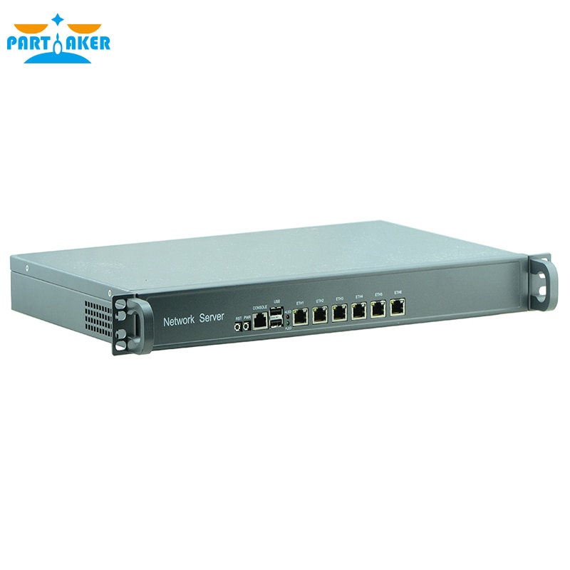 1U Rack Firewall Router Network Server 6 82583v J1900 1.8G Support ROS Mikrotik PFSense F4