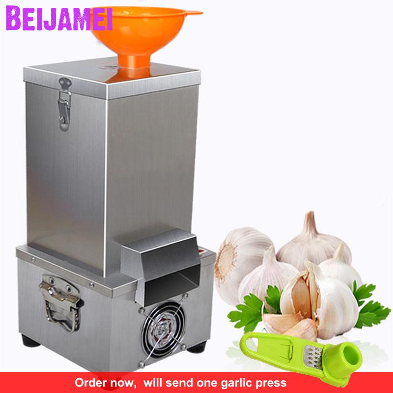 BEIJAMEI New Arrival 24kg/h Stainless Steel 180w Commercial Garlic Peeling Machine Electric Garlic Peeler Price
